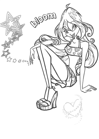 Bloom Is In Love  Coloring Page